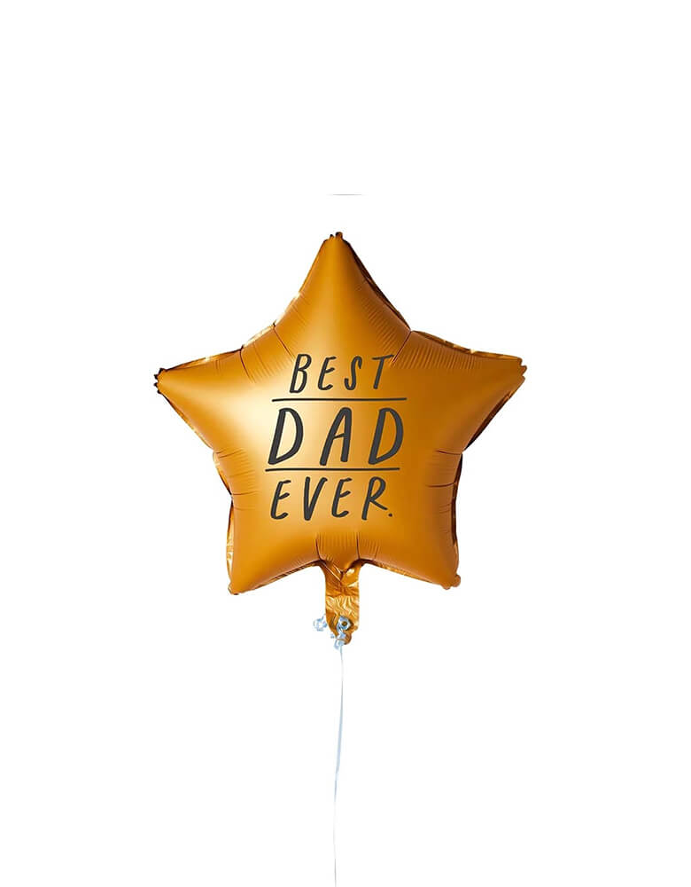 Momo Party's 18" gold Best Dad Ever Foil Balloon by Hooty Balloo.