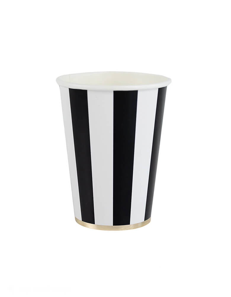 Black Noir Cabana Stripe Cups