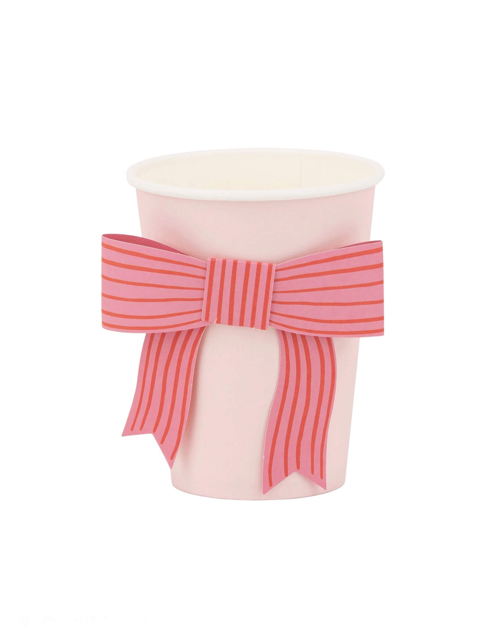Momo Party's 12 oz Bow Party Cups by My Mind's Eye. This quirky cup features a playful valentine's bow, adding a touch of charm to your party. Don't just settle for any old cup, make a statement with this unique and fun option. Cheers to love!
