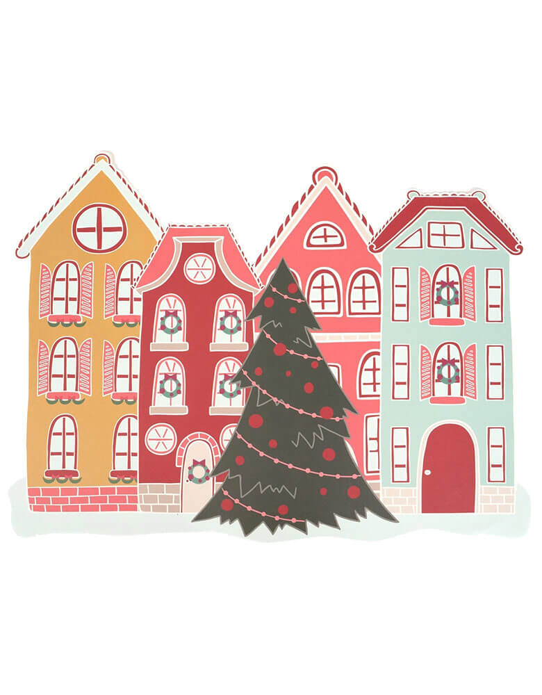 Holiday Village Paper Placemats (Set of 12)