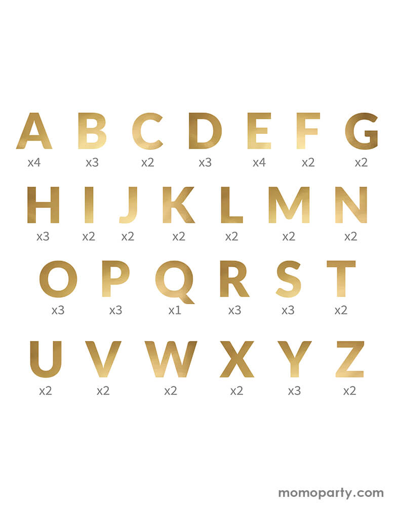 Create Your Own Gold Letter Banner