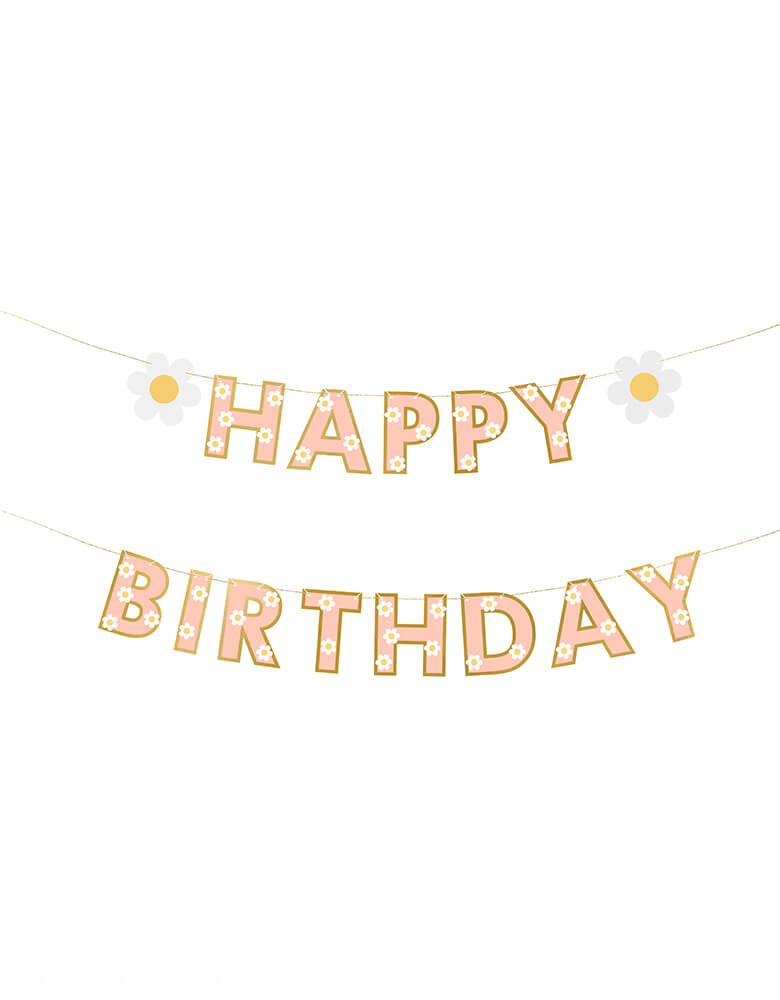 Momo Party's 10ft Daisy Happy Birthday Banner by Party Deco. This adorable and sweet banner features charming daisies that will add a cute touch to any birthday celebration.
