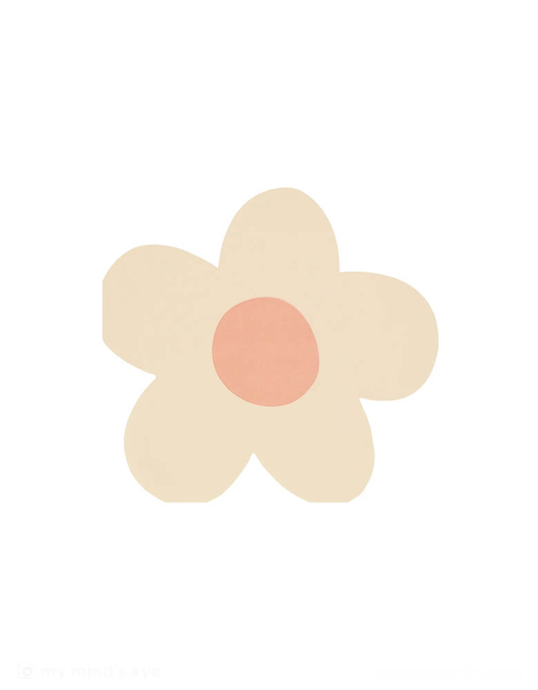 Momo Party's 6.5" x 6" daisy shaped napkins by Meri Meri. Comes in a set of 16 napkins in 8 colors: pink, pale pink, peach, yellow, mint, ivory and blue mixed with co-ordinating colored centers, these 90s-inspired daisy napkins will add instant joy to any party. They're ideal for picnics, garden parties or anywhere you want a perfectly pastel color theme.