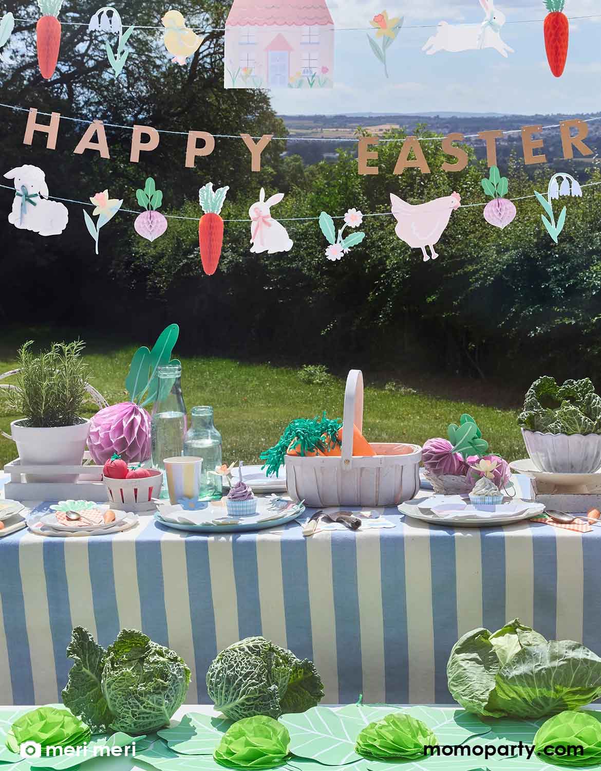 Giant Vegetable Honeycomb Decorations (Set of 10)