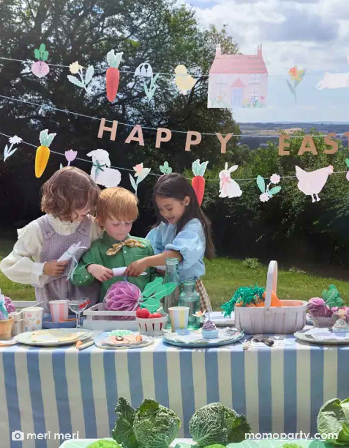 Giant Vegetable Honeycomb Decorations (Set of 10)