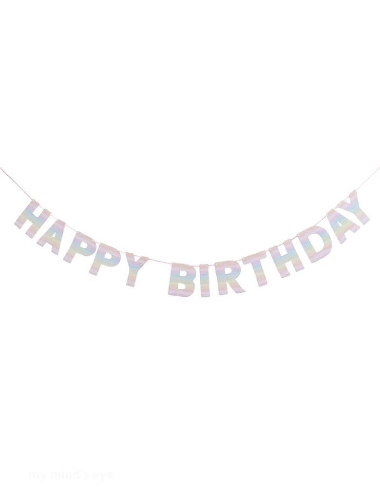 Momo Party's Eco Rainbow Happy Birthday Banner by Hooty Balloo.