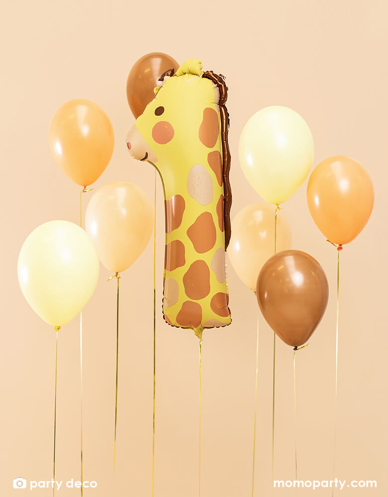 Giraffe Number 1 Foil Mylar Balloon