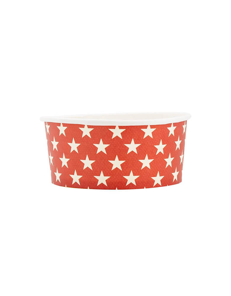 Momo Party's Hamptons Star Paper Sundae Cups by My Mind's Eye. These red star cups are perfect for serving ice cream and adding a touch of whimsy to any patriotic celebration. Say "cheers" to summer with these unique sundae cups! They're perfect for a summer cookout party or a Fourth of July celebration!