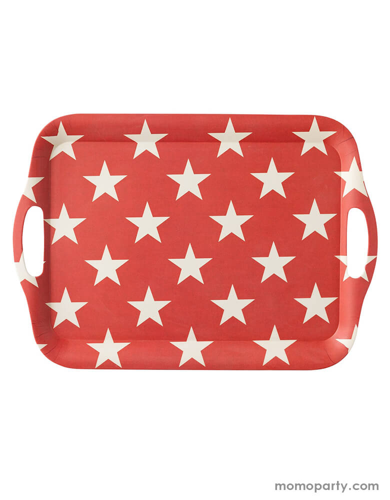 Hamptons Red Star Reusable Bamboo Tray