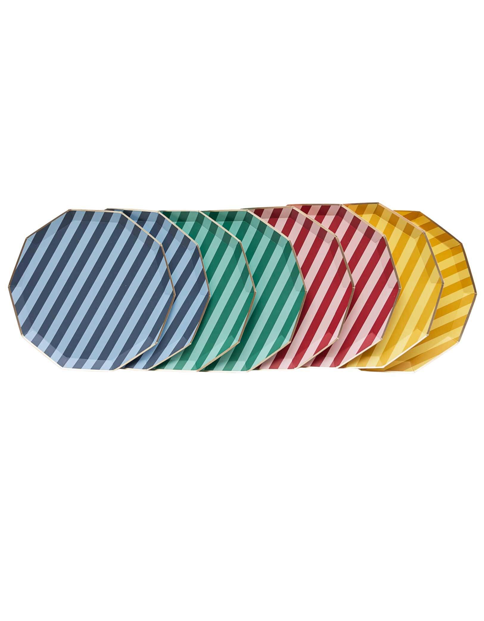 Momo Party's 10.5" Harry Potter House Pride Large Plates in four unique Harry Potter house-inspired colors of blue, yellow, green and red which represent the house of Ravenclaw, Hufflepuff, Slytherin, and Gryffindor.