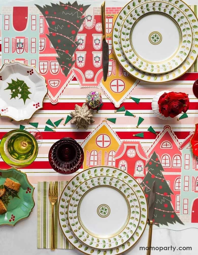 Holiday Village Paper Placemats (Set of 12)