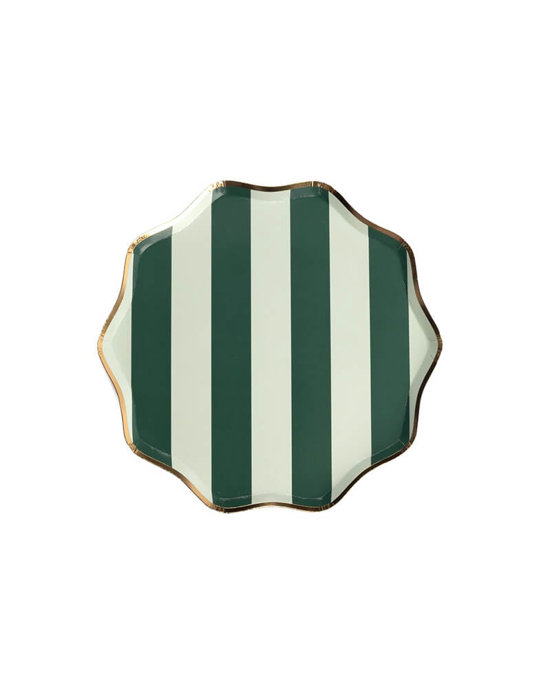 Momo Party's 8.5" Holiday Stripes Dessert Paper Plates by Gatherings. Comes in a set of 8 plates, made with eco-friendly FSC Mix paper, these vibrant and stylish plates are the perfect addition to any holiday table, and their durable design ensures they can handle any dessert or appetizer. Make your holiday celebrations even more special with these delightful plates!