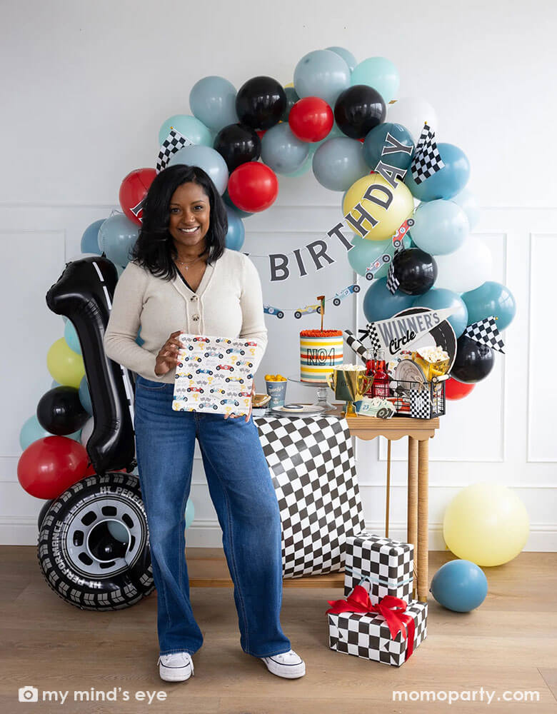 Miles per Hour - Race Car Pattern Plates (Set of 8)