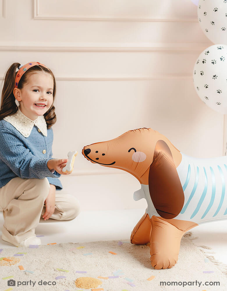 Dachshund Standing Foil Balloon