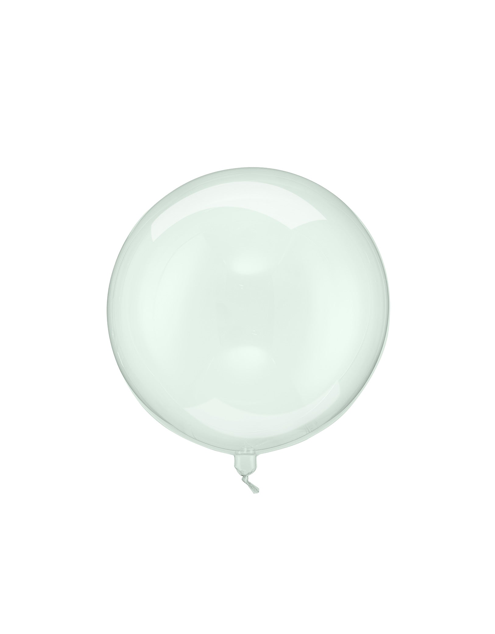 Momo Party's 16" Clear Mint Orbz Non-Foil Balloon by Party Deco. Accent your kid's under the sea or mermaid themed party with this beautiful clear mint non-foil mylar balloon. The transparent material makes great bubble effect! This balloon includes a self-sealing valve, preventing the gas from escaping after it's inflated. The balloon can be inflated with helium to float or with a balloon air inflator.