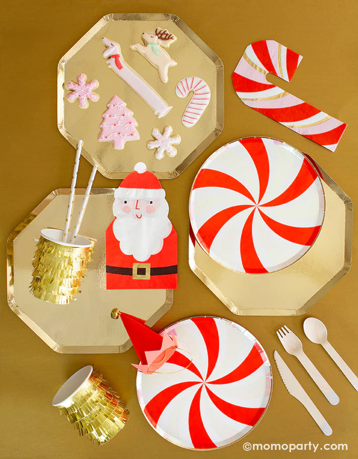 Candy Cane Napkins (Set of 16)