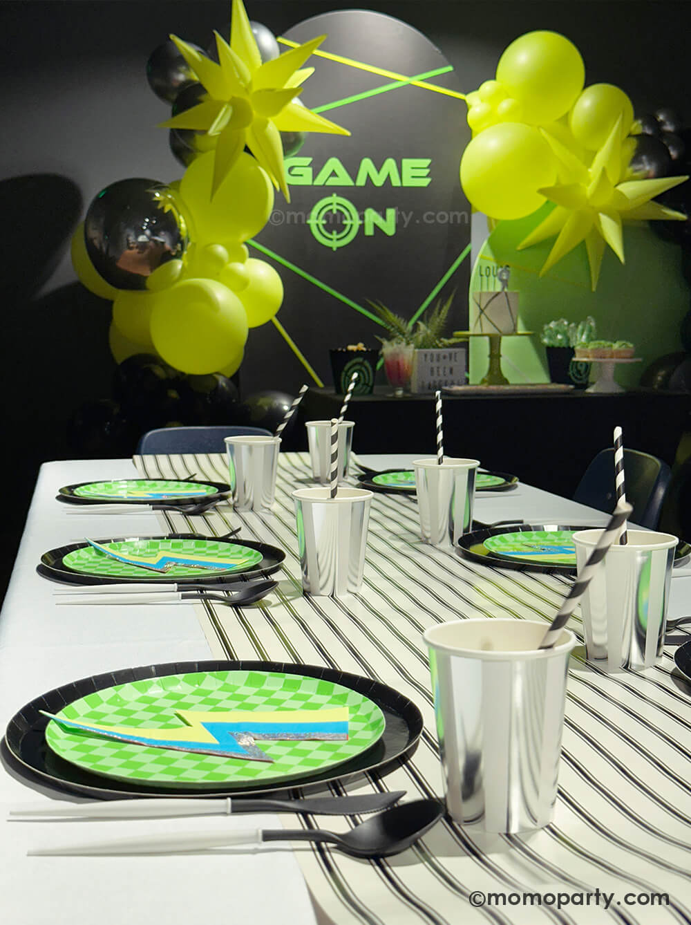 Check It! Lime Green Checkered Dessert Plates (Set of 8)