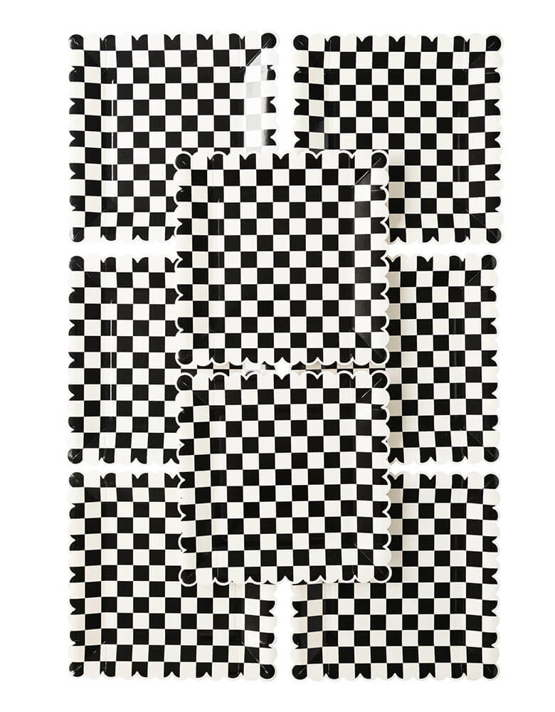 Party More Checkered Paper Plates (Set of 8)