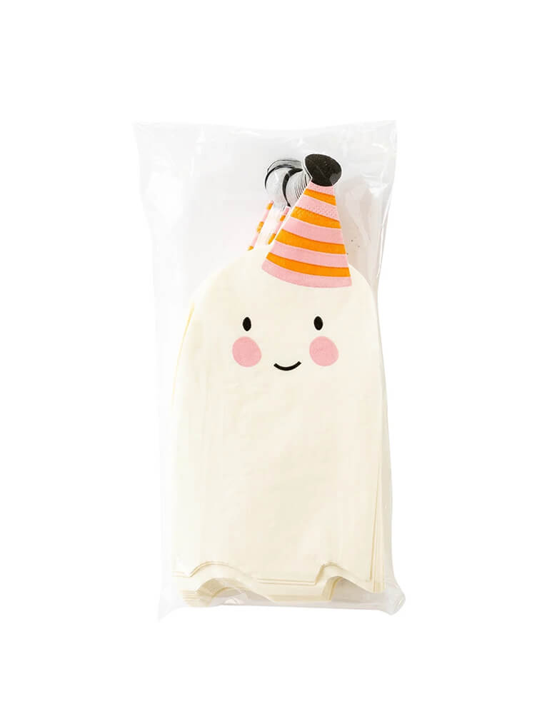 Party Ghost Shaped Paper Dinner Napkins (Set of 24)