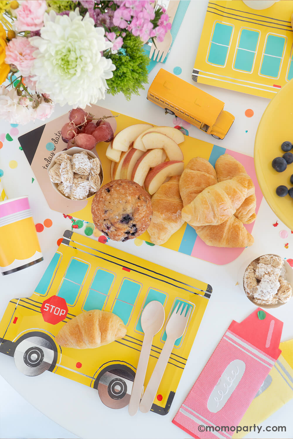 School Bus Large Plates (Set of 8)
