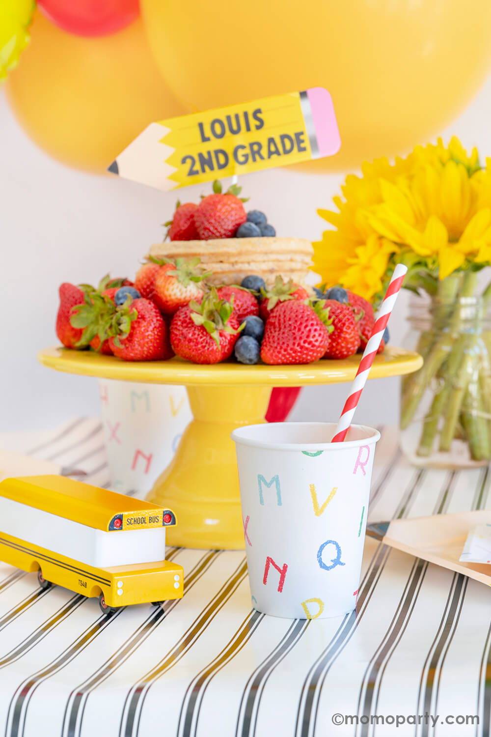 Back To School Alphabet Party Cups (Set of 12)