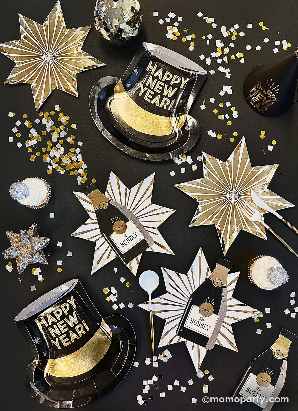 Gold and White Cutlery Set