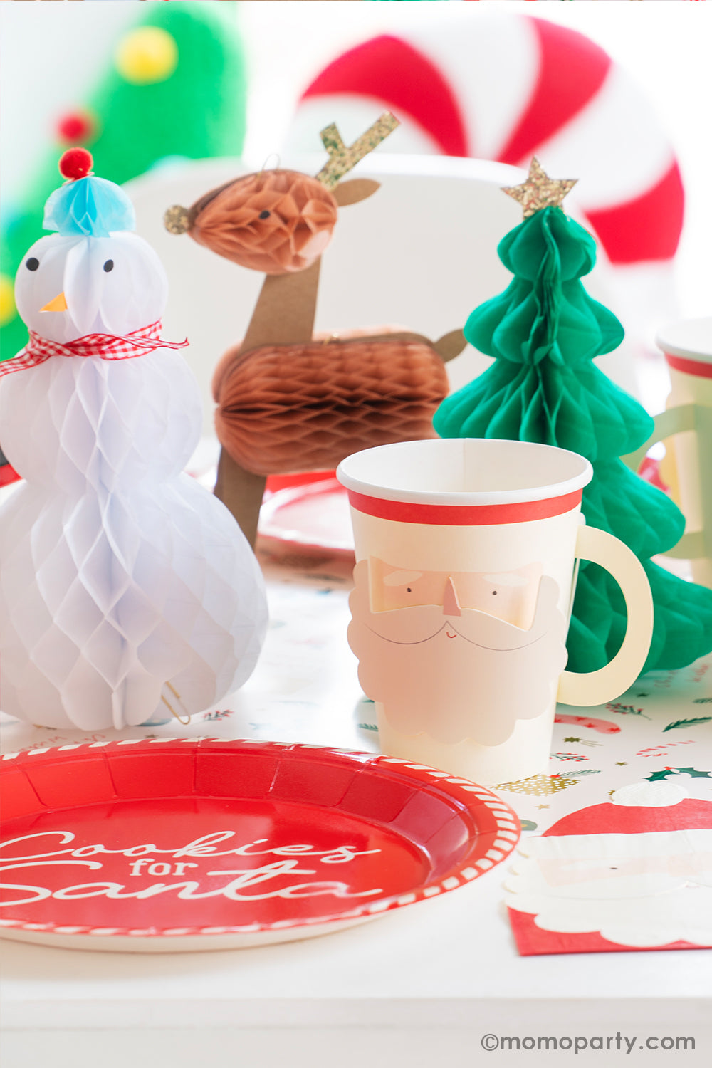 Believe Santa Face With Handle Paper Party Cups (Set of 8)
