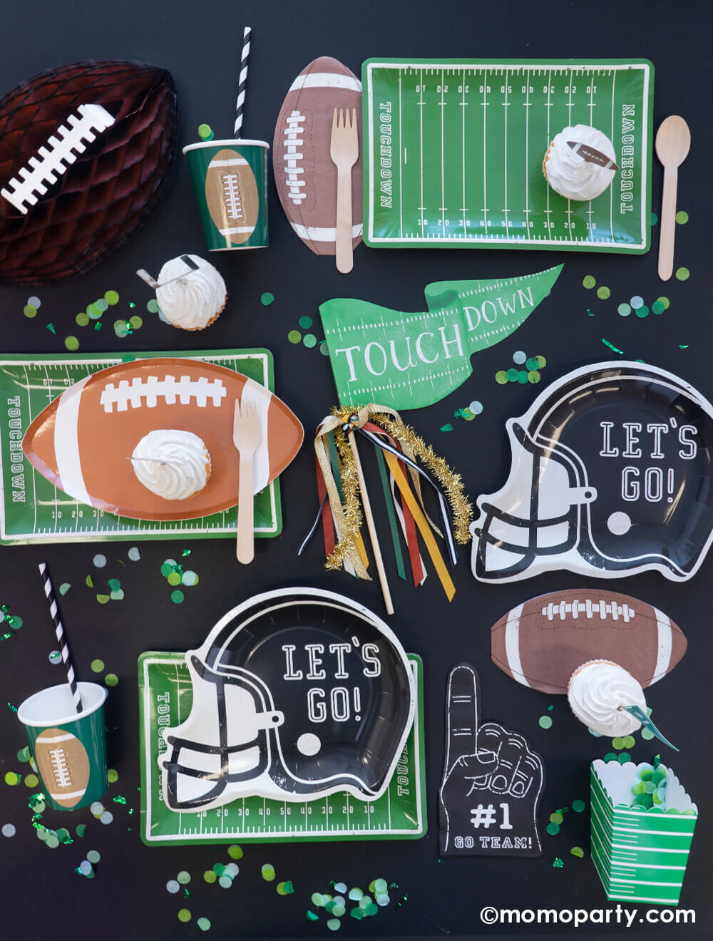 Football Shaped Napkins (Set of 24)