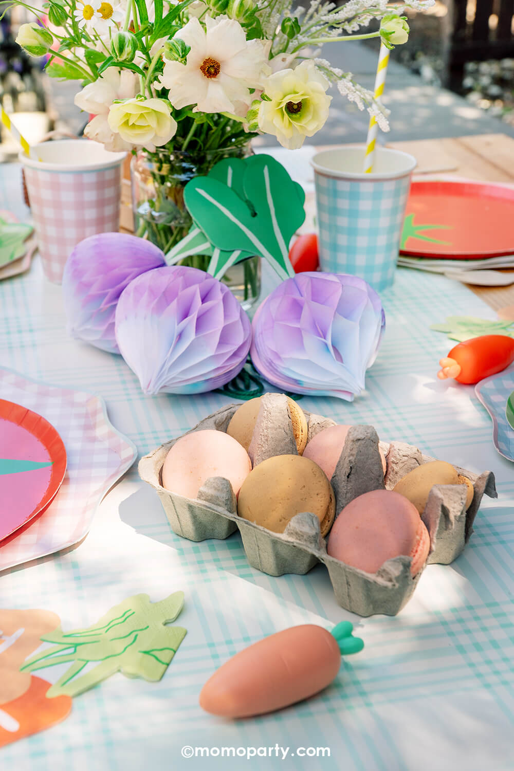 Giant Vegetable Honeycomb Decorations (Set of 10)
