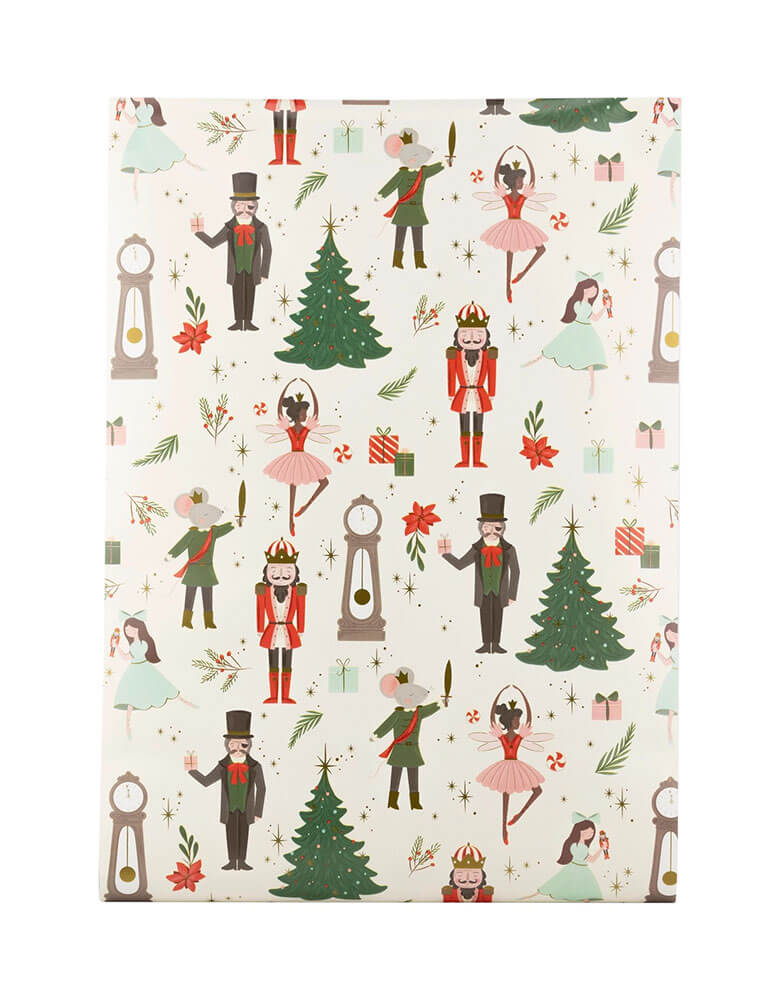 Momo Party's 16" x 120" Nutcracker Table Runner by My Mind'e Eye. This festive and playful runner is perfect for your party or family gatherings. Add a touch of whimsy and charm to your table with this unique and fun accessory.