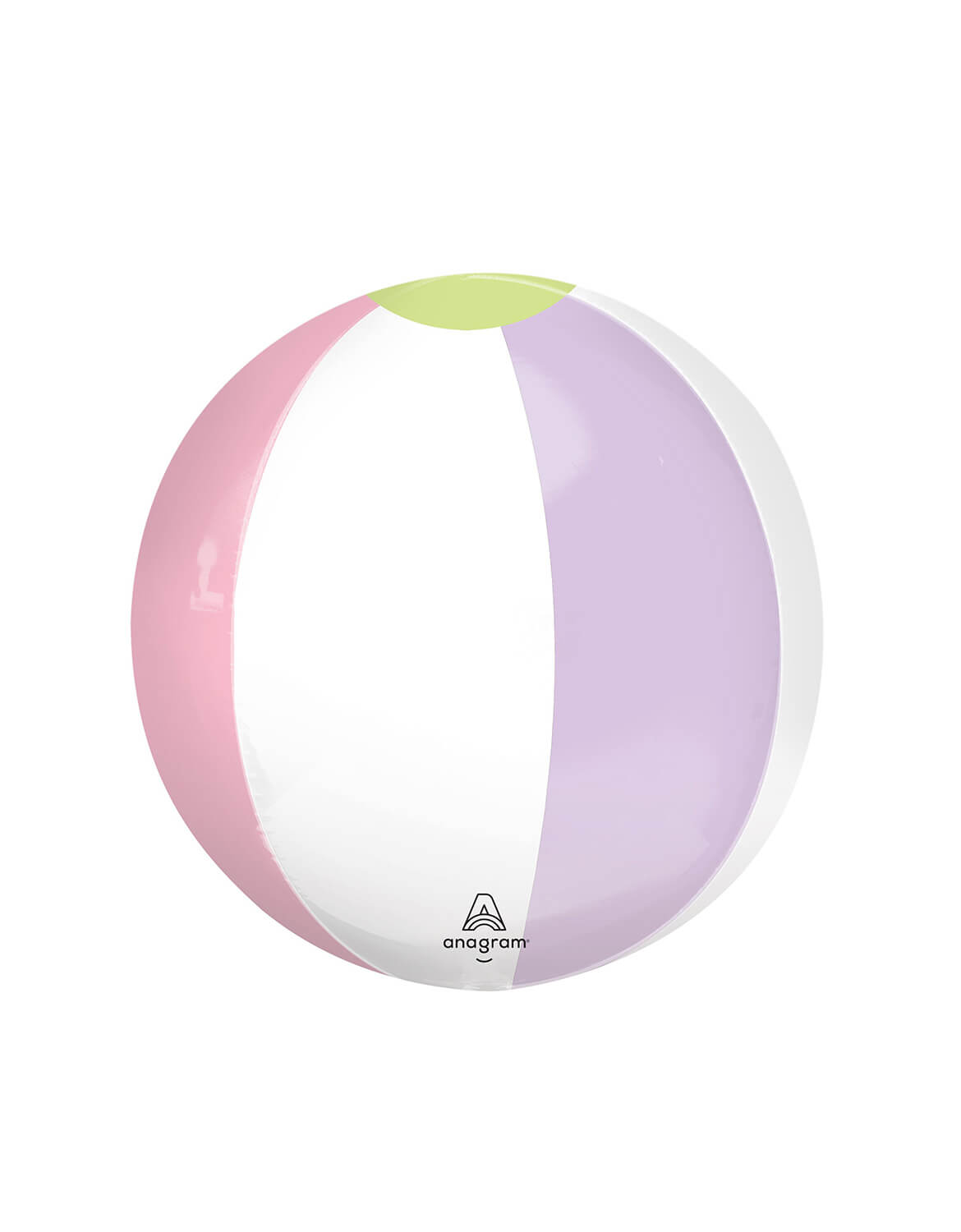 Momo Party's 18" Pastel Beach Club Orbz Foil Balloon in pink, lilac and white.