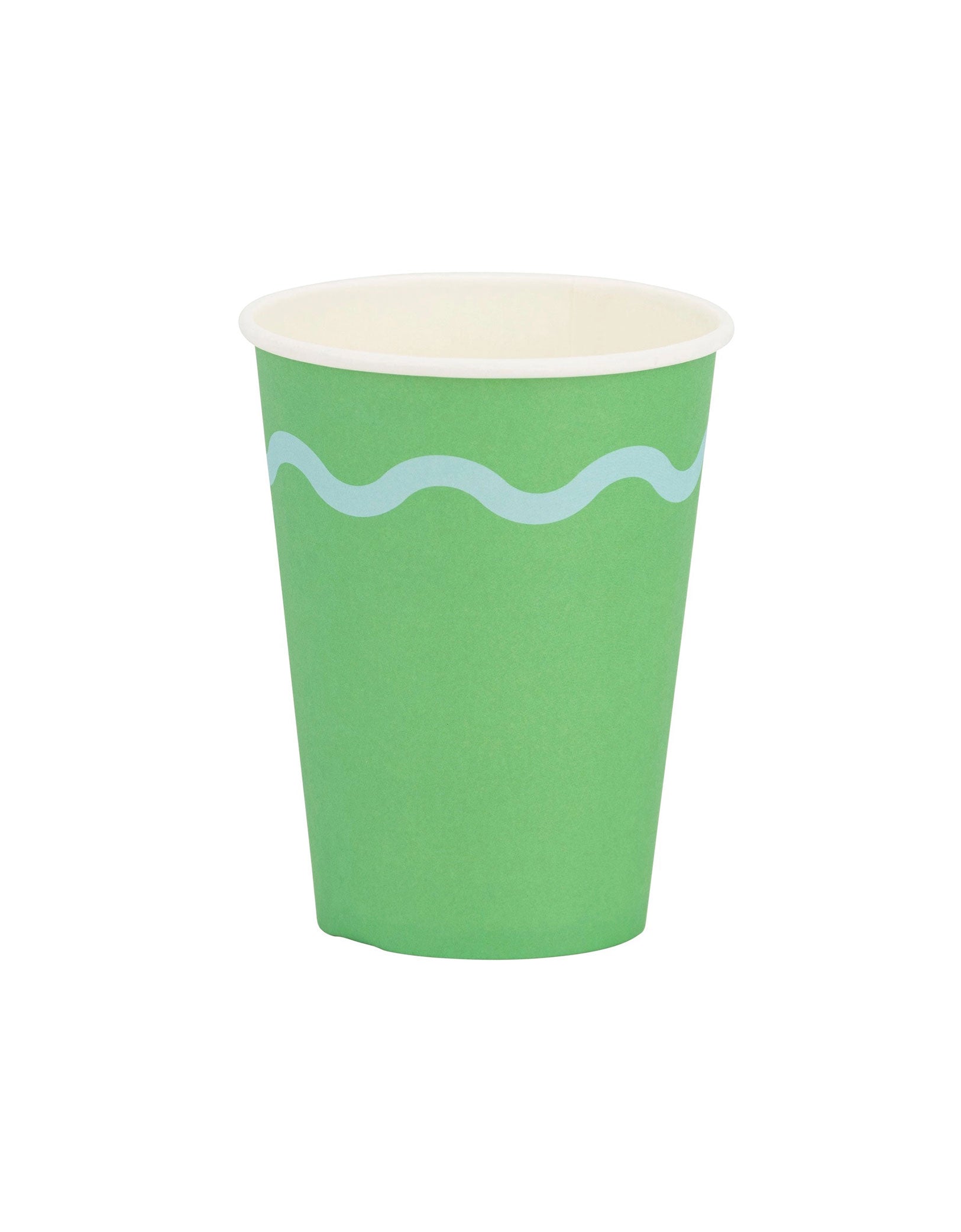 Momo Party's 12 oz Ric Rac Party Cups by My Mind's Eye. Comes in a set of 8 paper cups in 4 colors, mint, green and yellow, these brightly colored party cups feature a fun ric rac edge design that will add a pop of color to your celebration.
