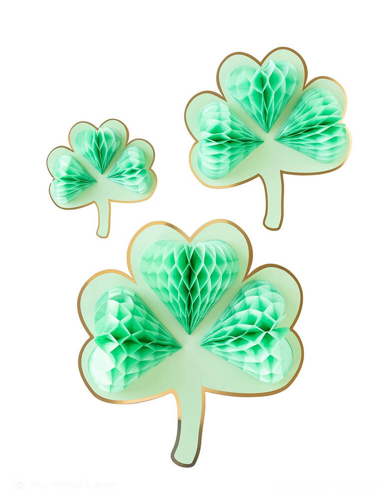 Momo Party's Hanging Shamrock Honeycombs by My Mind's Eye.