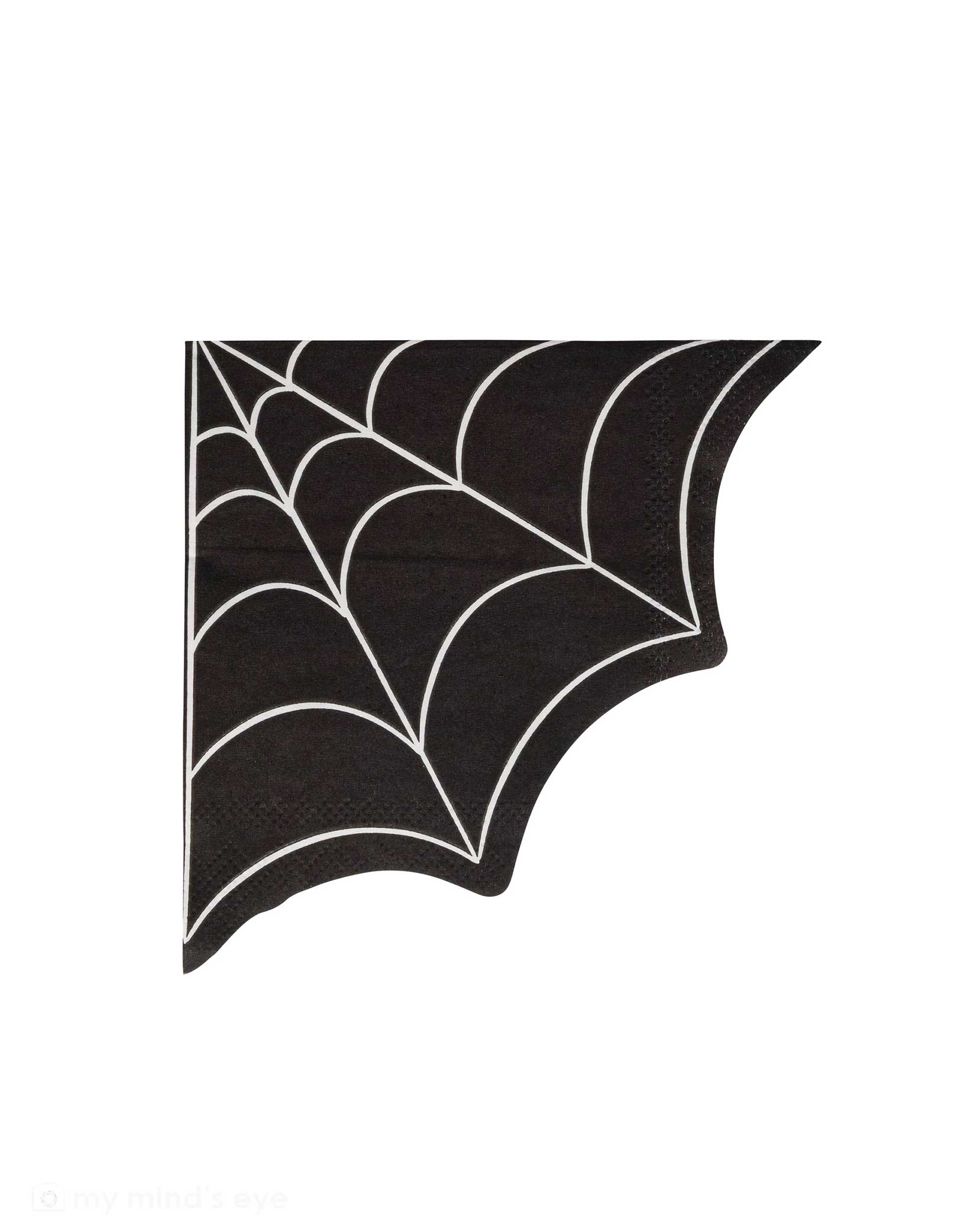 Momo Party's 5" x 5" Spider Web Small Napkin by My Mind's Eye. Comes in a set of 24, these wickedly fun napkins add the perfect creepy touch to Halloween parties, costume bashes, or monster mashes. Stylishly designed with intricate web patterns, they're ready to catch spills while keeping your celebration vibes crawling along. Pair with our other Halloween party supplies for a hauntingly good time!