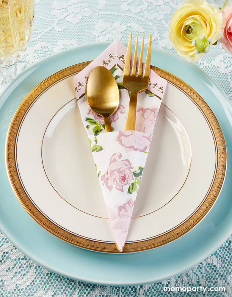 Tea Time Whimsy Napkins - Pink (Set of 30)