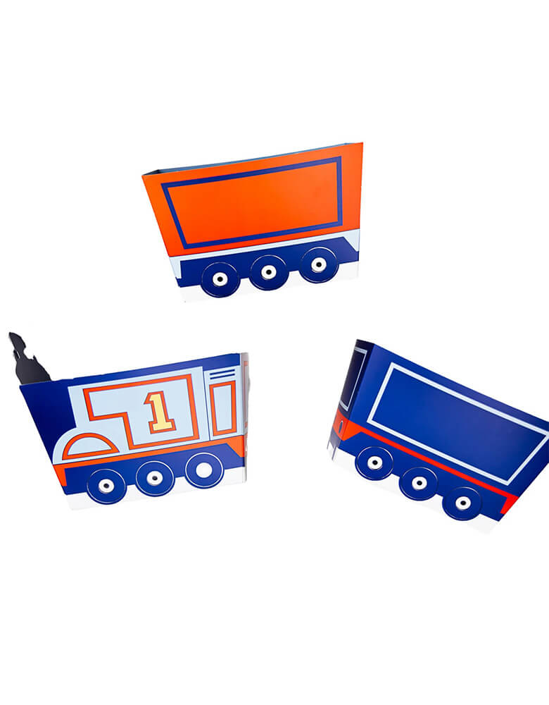 Momo Party's Thomas & Friends™ Centerpiece by Bonjour Fete. Bring a sprinkle of wonder to your kiddo's birthdayday bash table with this fabulous Thomas & Friends™ train centerpiece. Load them up with your tiny engineer's favorite goodies and nibbles and show 'em off on the table for a whimsical party!
