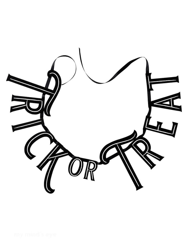 Momo Party's 4ft Trick or Treat Felt Banner by My Mind's Eye. Made of high-quality felt, this Halloween banner adds a spooky touch to your home decor. Whether you're hosting a party or just love the holiday, it's the perfect way to greet trick-or-treaters!