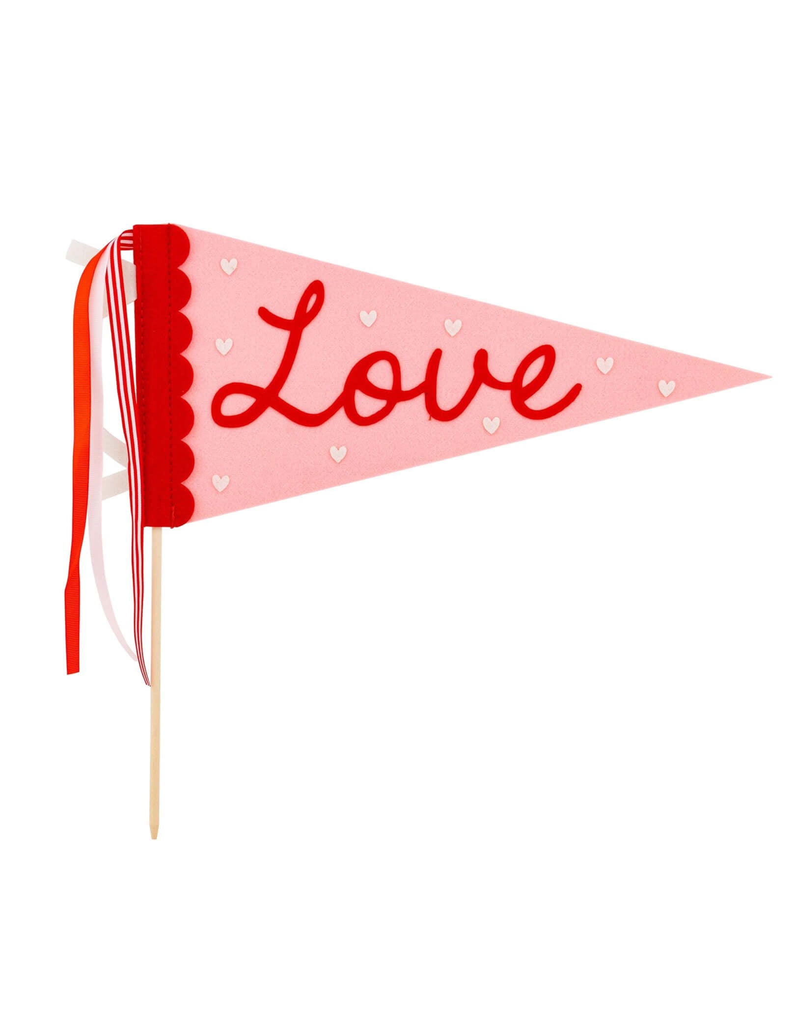Momo Party's Love Felt Pennant Banner by My Mind's Eye on a white background.
