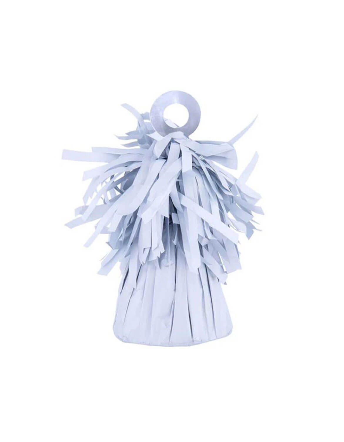 Momo Party's white balloon weight with a circular handle, shown against a plain white background.