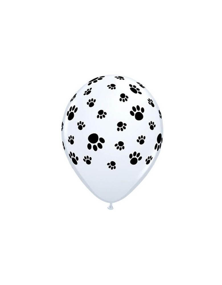 Qualatex 11" Paw prints foil balloon for a dog or cat themed party 