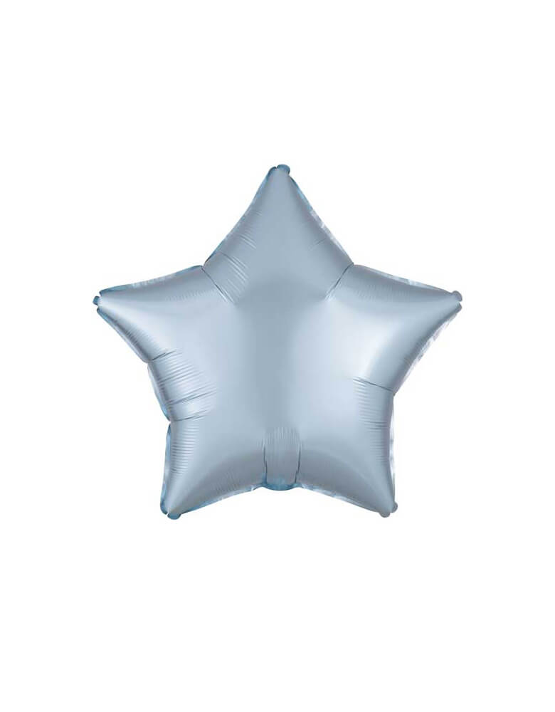 Junior Pastel Blue Satin Luxe Star Shaped Foil Balloon