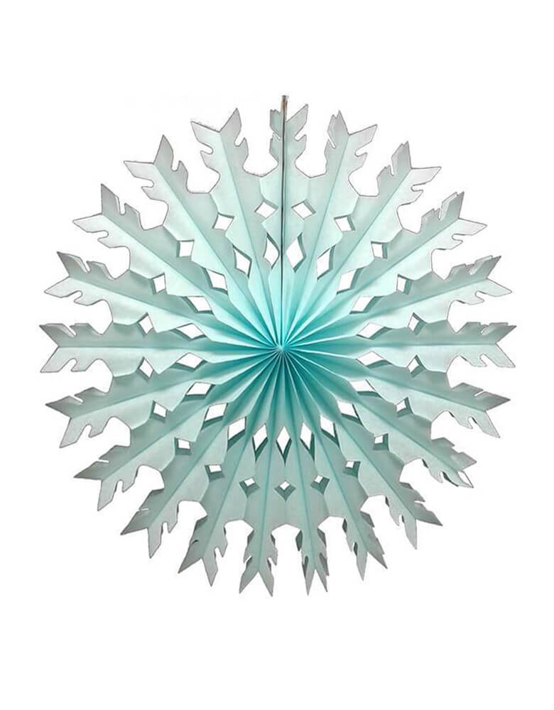 Devra Party 22 inch Tissue Paper Snowflake Decoration - Light Blue, Hand made in USA
