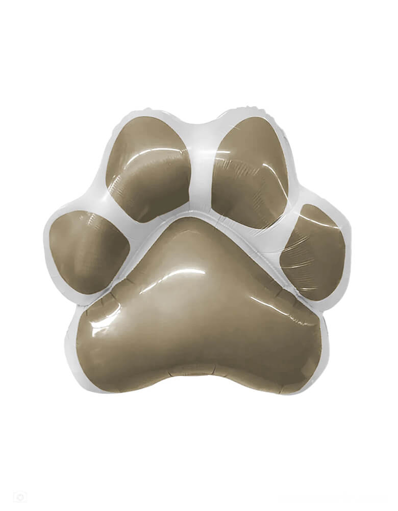 Momo Party's 28" gray paw print shaped foil balloon by LA Balloons. Featuring the design of a paw print, this jumbo shaped foil balloon is a perfect party decoration for kid's puppy themed birthday or a dog's birthday party.