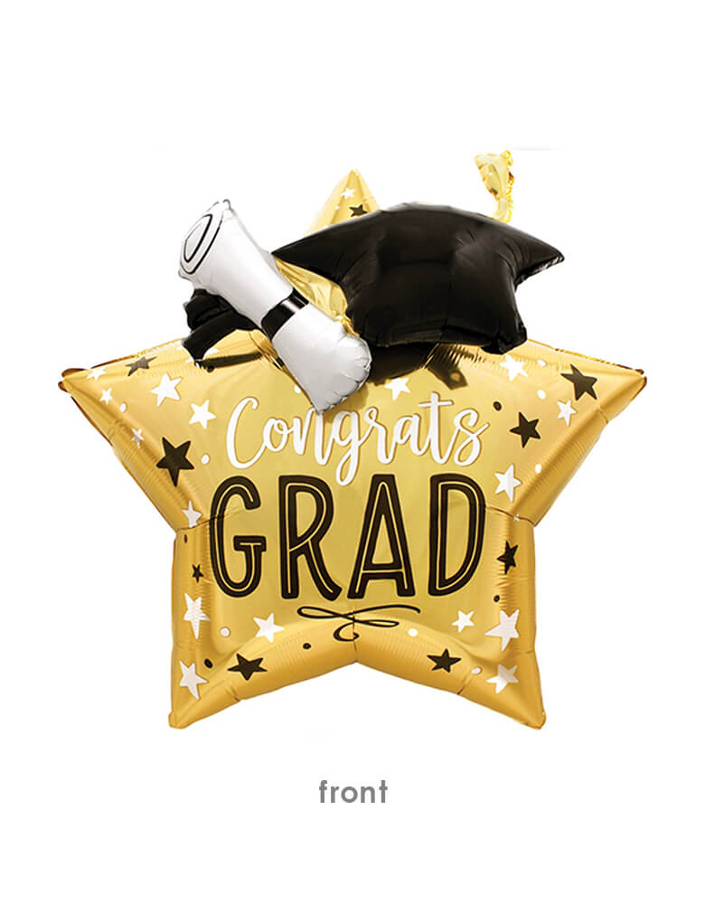 Anagram Balloons - 39338 Grad Star, Cap & Diploma Multi-Balloon XL® P47. 