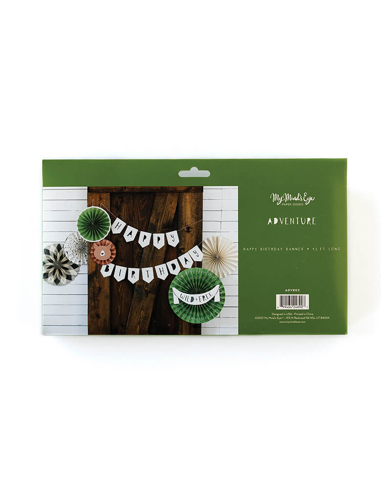 Adventure Happy Birthday Banner