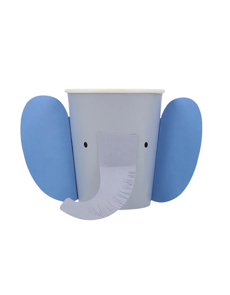 Momo Party's 9oz animal parade party cups by Meri Meri, comes in a set of 8 party cups in 4 designs of 4 designs: monkey, elephant, crocodile and lion, these adorable party cups are 3D dimensional and are perfect for kid's zoo, safari, or jungle themed birthday party, or even baby's "Wild One" first birthday party or a "Two Wild" second birthday party!