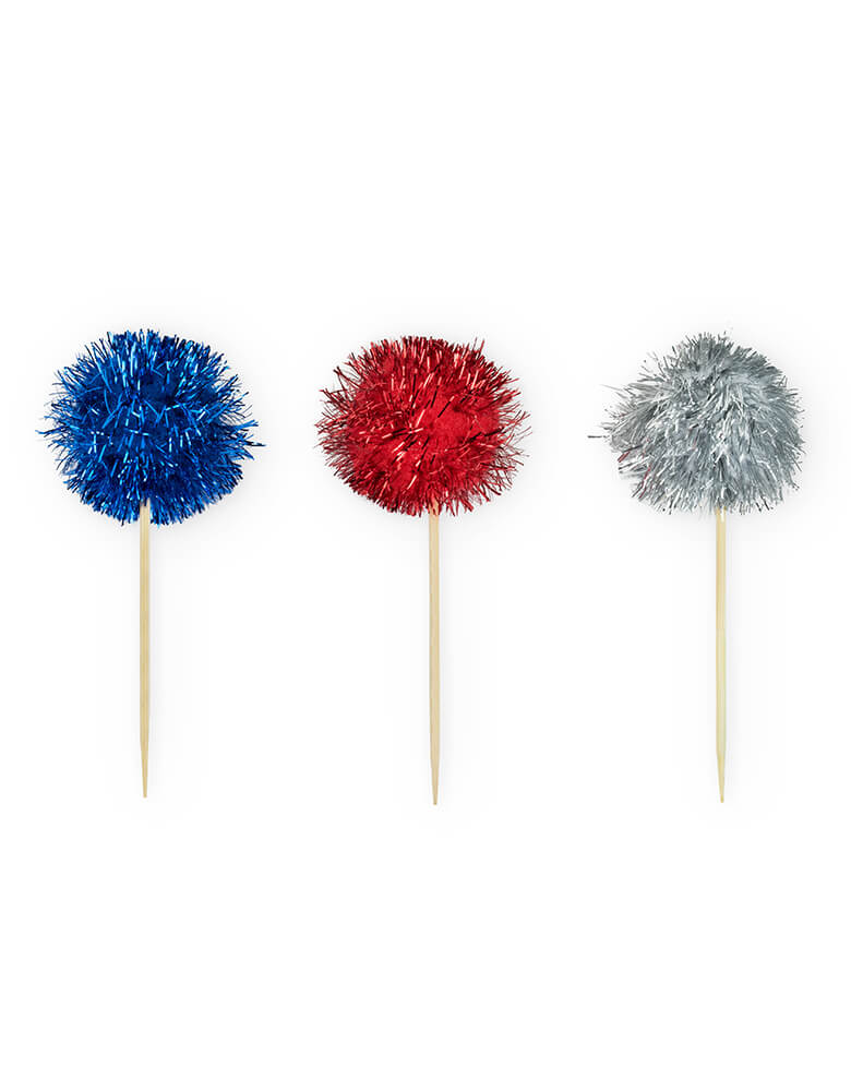 True brand Cakewalk party  - Assorted Shine Bright Treat Picks (Set of 12). These shine bright festive treat picks in Red, White & Blue are perfect for a 4th of July party or any patriotic celebrations! 