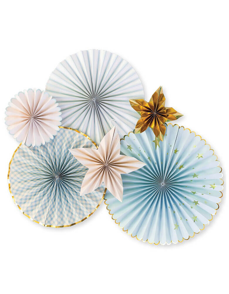 My Minds Eye Baby Blue Fan Set