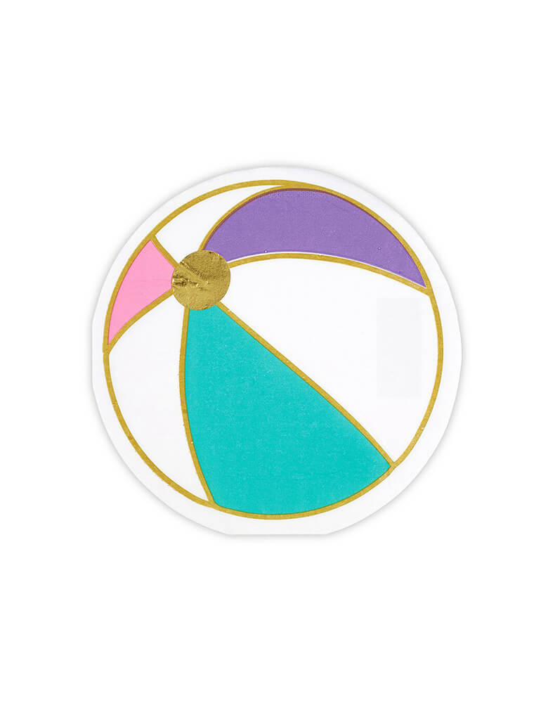 Beach Ball Napkins by Slant Collection. It's a pool party! These fun die-cut beach ball napkins are perfect for your summer gathering!
