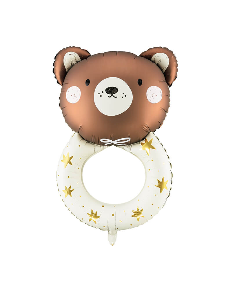 Bear Rattle Foil Balloon